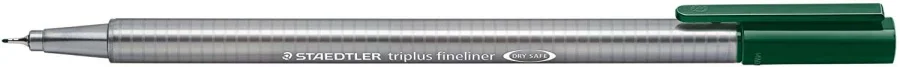 Staedtler Triplus Fineliner 334 Rotulador de Punta Fina - Trazo de 0.3mm - Tinta Base de Agua - Color Verde Oscuro · Pack de 10 uds.