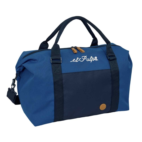 Safta el Pulpo Bolsa de Fin de Semana - Bandolera Ajustable - Bolsillo Frontal - Cremallera Bidireccional - Asas de Mano - 50x29x22cm - Color Azul Marino
