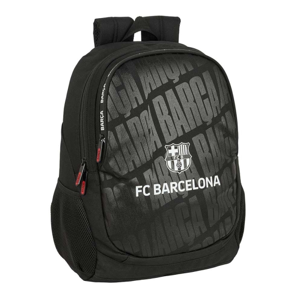 Safta F.C.Barcelona Mochila Adaptable a Carro - Portabotellas - Dos Compartimentos Grandes - Tirador Doble - Hombreras Ergonomicas Acolchadas - Asa de Mano - 23L - 320x160x440mm - Color Negro