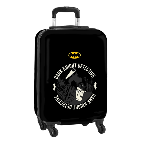 Safta Batman Hero Maleta Trolley de Cabina 20” - Cierre con Candado - Interior Forrado - Ruedas Giratorias - Asa Extensible - Material ABS y PC - 40.1L - Peso 2.62kg - 345x200x550mm - Color Negro