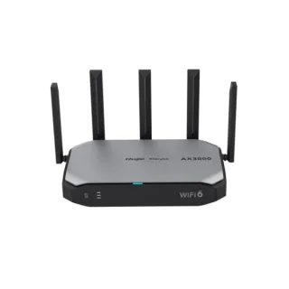 Ruijie RG-EG105GW-X Router de Doble Banda - 5 Puertos de 1Gbps - WiFi 6 AX3000 - Velocidad hasta 3Gbps - Carcasa Metalica - Soporte Mesh - Gestion con App - Color Negro y Gris