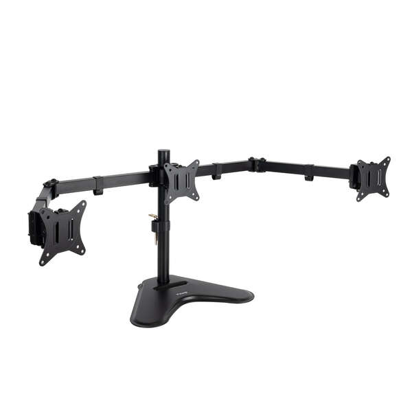 Tooq Soporte Mesa Pantalla - Giro 180º - Inclinable - 3 Brazos 17-27 - Color Negro
