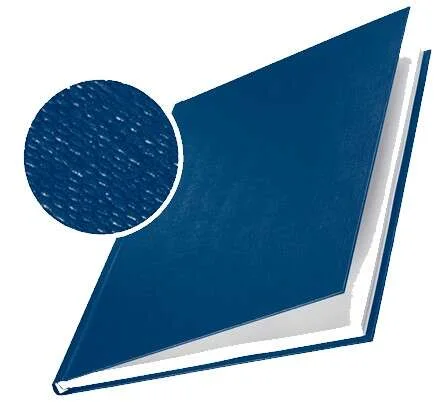 Leitz Pack de 10 Tapas Rigidas Impressbind 3,5mm - Capacidad para 15-35 Hojas A4 - Encuadernacion de Alta Calidad - Superficie de Lino Lacada - Papel Blanco sin Acido - Color Azul
