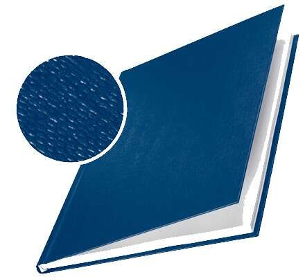 Leitz Pack de 10 Tapas Rigidas Impressbind 3,5mm - Capacidad para 15-35 Hojas A4 - Encuadernacion de Alta Calidad - Superficie de Lino Lacada - Papel Blanco sin Acido - Color Azul