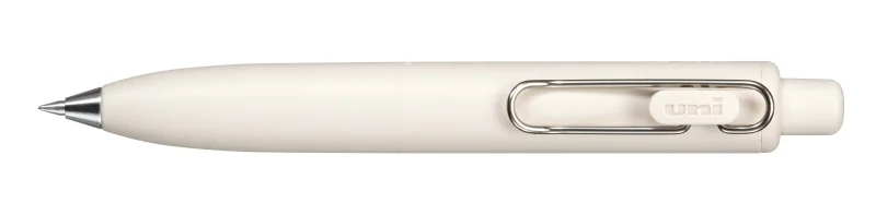 Uni-ball One P Boligrafo Retractil con Punta Fina 0.5mm - Agarre Suave y Comodo - Tinta Color Negro - Cuerpo de Color Blanco Yogur · Pack de 5 uds.