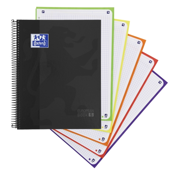 Oxford School Classic A4+ Europeanbook - Tapa Extradura - 50% Hojas Gratis - 5x5 - 120 Hojas · Pack de 5 uds.