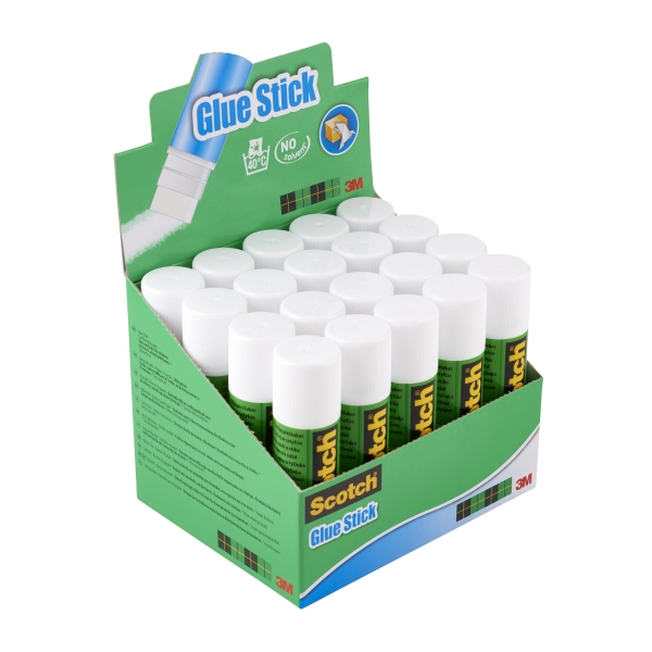 Scotch Barra de Pegamento Adhesivo Solido de 21gr - Color Transparente · Pack de 20 uds.