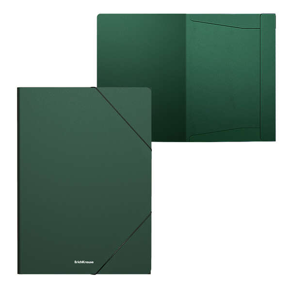 Erichkrause Matt Classic Carpeta Solapas A4 - Fabricada en Polipropileno - Color Verde · Pack de 4 uds.
