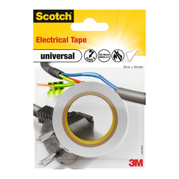 Scotch Cinta Aislante - 15mm x 10m - Color Blanco