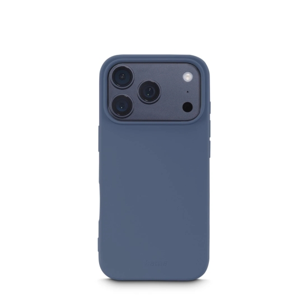 Hama Fantastic Feel Funda para iPhone 17 Pro - Antiadherente Anti-Suciedad - Poliuretano Termoplastico - Bordes Elevados - Color Azul