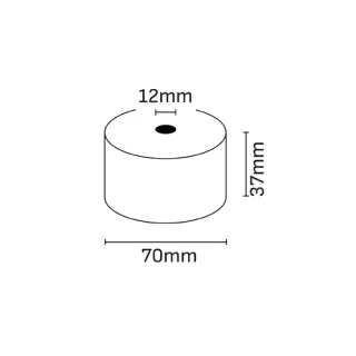 Oqonos Rollo de Papel Termico 37x70x12mm, Libre de BPA, FSC · Pack de 10 uds.