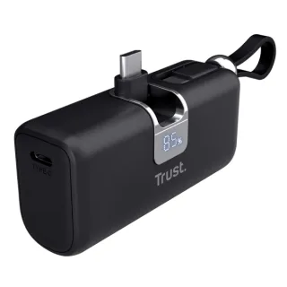 Trust Pacto Bateria Powerbank de 5000mAh - Potencia 20W - 3xUSB-C - Power Delivery - Deteccion Automatica - Plastico ABS - 25x39x77mm - Color Negro