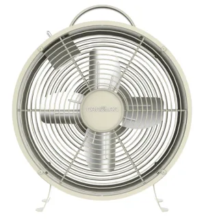 Cecotec EnergySilence 400 RetroDesk Ventilador de Sobremesa con 4 Aspas - 25W - Diametro de 20cm - 2 Velocidades - Elegante y Minimalista - Uso Sencillo e Intuitivo - Rejilla Protectora - Co