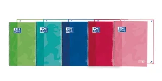 Oxford School Classic Europeanbook 1 A4+ - Tapa Extradura Resistente - 80 Hojas de Alta Calidad - Colores Surtidos · Pack de 5 uds.