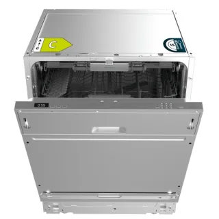 Cecotec Bolero Aguazero 6500 Full-BI C Lavavajillas Integrable de 60cm - 15 Cubiertos - Temperatura Regulable - Bandeja para Cubiertos - 6 Programas - Motor Inverter - Inicio Programable - C