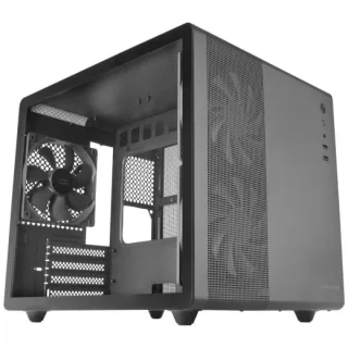 Mars Gaming MC-MPRO Caja Mini Tower Micro ATX, Mini-ITX - Lateral Cristal Templado - Tamaño HDD 2.5", 3.5" - USB-A 3.2, USB-A 2.0 y Audio - 3 Ventiladores 120mm - Soporta Refrigeracion Liqui