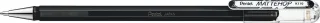 Pentel Mattehop Boligrafo de Bola - Punta 1mm - Trazo 0.5mm - Tinta de Gel Opaca - Fabricado con 55% de Materiales Reciclados - Color Negro · Pack de 12 uds.