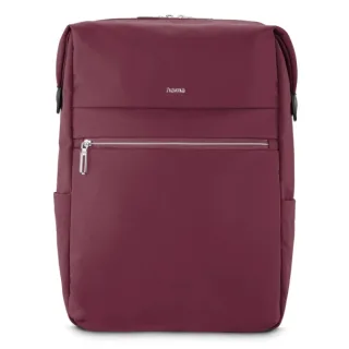 Hama Ultimate Mochila para Portatiles hasta 16.2" - Capacidad 15L - Poliester - Interior Acolchado - Cremallera Bidireccional - Base Reforzada - Bolsillos Laterales - 34x44x11cm - Color Rojo