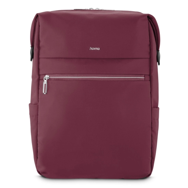 Hama Ultimate Mochila para Portatiles hasta 16.2" - Capacidad 15L - Poliester - Interior Acolchado - Cremallera Bidireccional - Base Reforzada - Bolsillos Laterales - 34x44x11cm - Color Rojo