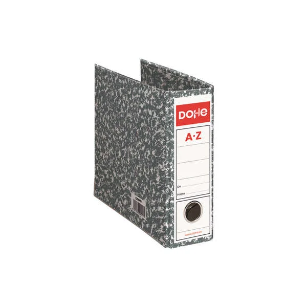 Dohe Archiclas Archivador Tamaño Cuarto Natural - Carton Forrado con Papel Impreso - Cantoneras Metalicas - Ollao y Palanca de Maxima Calidad - Color Gris Jaspeado