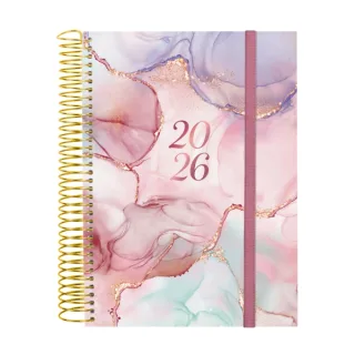 Finocam Design Collection Agenda de Espiral en Catalan - Anual 2026 - Tapa Ligera - Formato E10 - 172x29x212mm - 1 Dia por Pagina - Color Varios