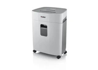 Dahle PaperSAFE 240 Destructora de Papel Manual Corte en Particulas P-4 - Destruye hasta 10 Hojas - Papelera de 25L - Con Ruedas - Apta para Papel, Tarjetas, Cd´s - Color Gris