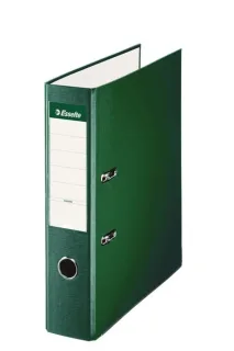Esselte Archivador de Palanca - Formato A4 - Lomo 75mm - Capacidad para 500 Hojas - Color Verde