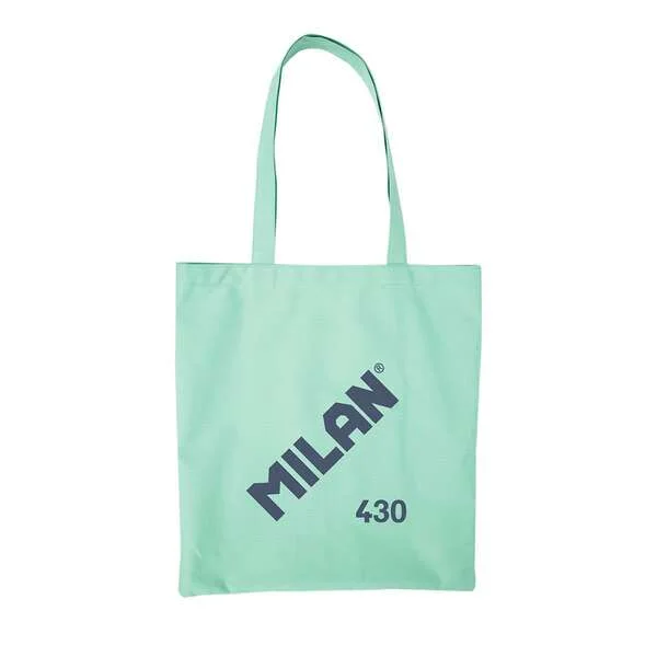 Milan Coleccion 430 Tote Bag Bolsa de Tela - Tamaño 50x38x41cm - Asa Larga 27cm - Tejido 'ripstop' - Color Verde
