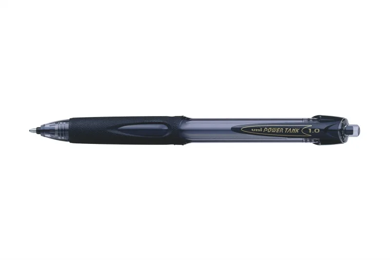Uni-ball Power Tank SN-220 Boligrafo de Tinta Presurizada - Punta de Bola 1mm - Escribe en Cualquier Superficie - Resistente a Temperaturas Extremas - Color Negro · Pack de 12 uds.