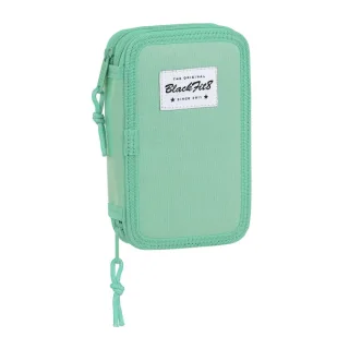 Safta Blackfit8 Plumier de 2 Pisos - 28 Piezas - 1L - Goma - Lapiz - Boligrafo - Sacapuntas - 10 Colores - 14 Rotuladores - 125x40x195mm - Color Turquesa
