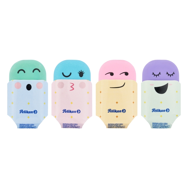 Pelikan Squeezy You Goma de Borrar - Dibujos Impresos - sin PVC ni Ftalatos - Colores Surtidos · Pack de 20 uds.