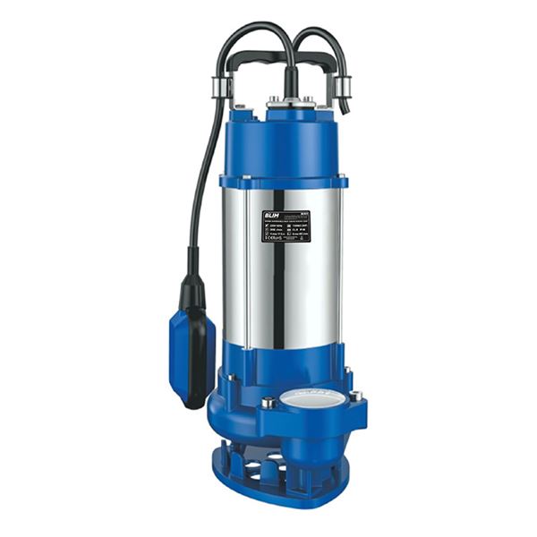 Blim Bomba Sumergible para Aguas Sucias - Potencia 2HP - Solidos hasta 10mm - IP68 - Monofasica - Velocidad 2850rpm - Proteccion Termica - Servicio Continuo S1 - Inmersion 5m - Color Acero y