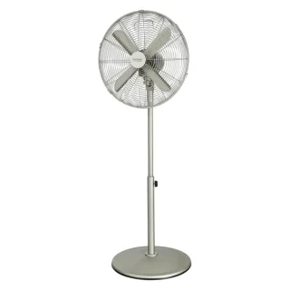 Cecotec EnergySilence 610 Steelstyle Ventilador de Pie con 4 Aspas - 50W - Diametro de 40cm - 3 Velocidades - Oscilacion Automatica - Altura Ajustable - Seguridad Garantizada - Acero Inoxida