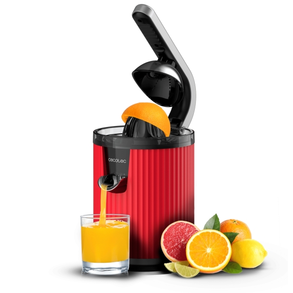 Cecotec Xqueeze RetroJuice 600 Exprimidor Electrico - 600W - Filtro de Acero Inoxidable - Conos Desmontables - Palanca de Presion - Sistema Antigoteo - Piezas Aptas para Lavavajillas - Color