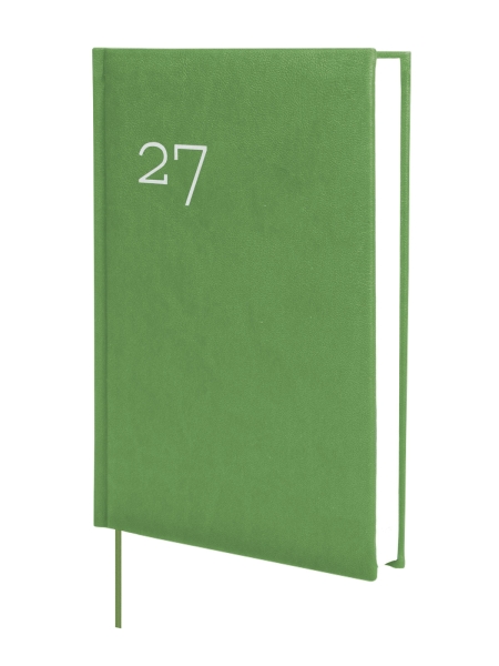 Finocam Dynamic Milano Agenda Profesional - Anual 2027 - 1 Dia por Pagina - Formato Y10 - 140x204mm - Cinta Punto - Tapa Dura Acolchada - Esquinas Microperforadas - Papel de 80g/m2 - Color Verde