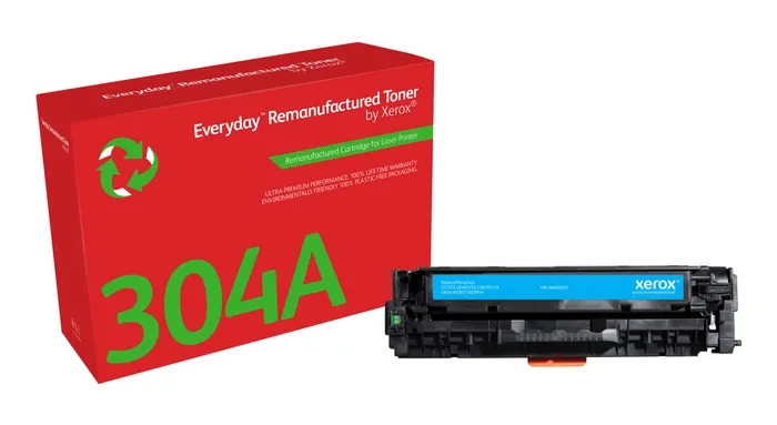 Xerox Everyday HP CC531A Cyan Cartucho de Toner Remanufacturado - Reemplaza 304A
