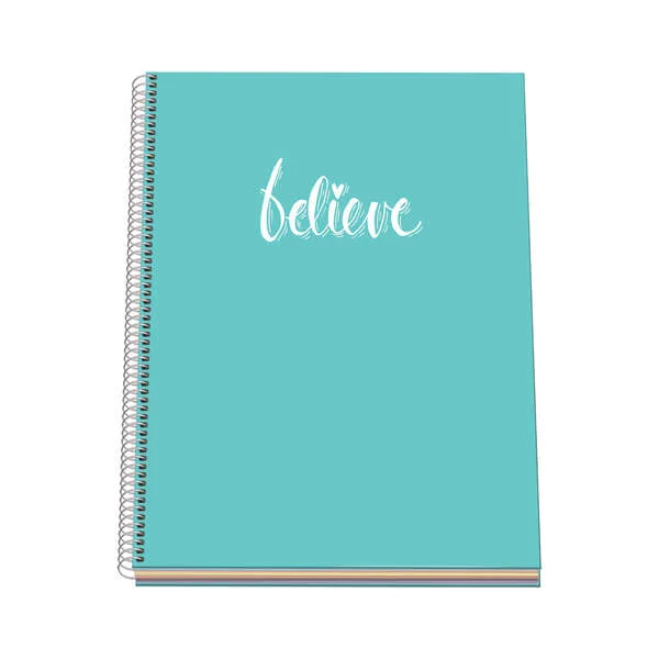 Dohe Serie Pastel Cuaderno con Espiral - Tamaño A4 de 100 Hojas 90gr - Hojas Microperforadas con 4 Taladros - Cuadricula 5mm - Color Verde Pastel