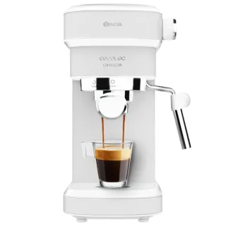 Cecotec Cafelizzia 790 White Cafetera Espresso - 1350W - Presion de 20Bar - Vaporizador Orientable - Deposito 1.2L - Doble Salida de Cafe - Sistema de Ahorro Energetico - Color Blanco