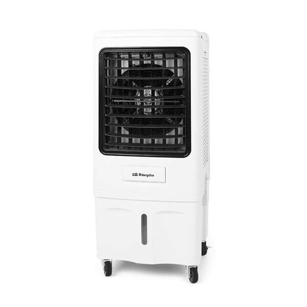 Orbegozo AIR 80 Climatizador 3 en 1 - Purifica, Humidifica y Refresca - Deposito de Agua de 25L - Panel Tactil - Temporizador - Silencioso - Facil Manejo - Mando a Distancia - Ruedas Pivotan