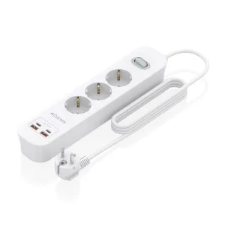Aisens Regleta 3 tomas interruptor PD 2xUSBC 2xUSB