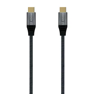 Aisens Cable USB 3.2 GEN2x2 Aluminio 20GBPS 5A 100W E-MARK - TIPOUSB-C/M-USB-C/M - 2.0M - Color Gris