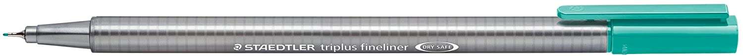 Staedtler Triplus Fineliner 334 Rotulador de Punta Fina - Trazo de 0.3mm - Tinta Base de Agua - Color Verde Esmeralda · Pack de 10 uds.