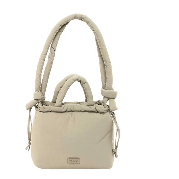 Safta Moos Capsula Bolso - Cierre de Iman - Cremallera - Asas Acolchadas - 6.34L - Tono Beige Claro - Estilo Moderno - 240x110x240mm - Color Beige