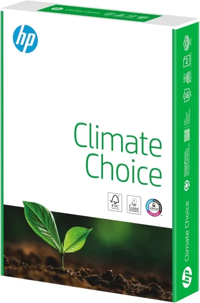 HP Climate Papel A4 80gr 210x297mm (500 Hojas) Blanco - Certificacion ClimatePartner - Envoltorio de Papel Reciclable · Pack de 5 uds.