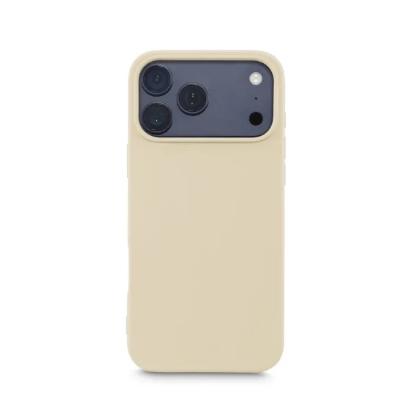 Hama Fantastic Feel Funda para iPhone 17 Pro Max - Antideslizante - Poliuretano Termoplastico - Bordes Elevados - Color Beige