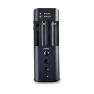 Hama Delta Travel Cargador Universal - Baterias 3,6V 3,7V 7,2V 7,4 V - Pilas AA y AAA - USB-C