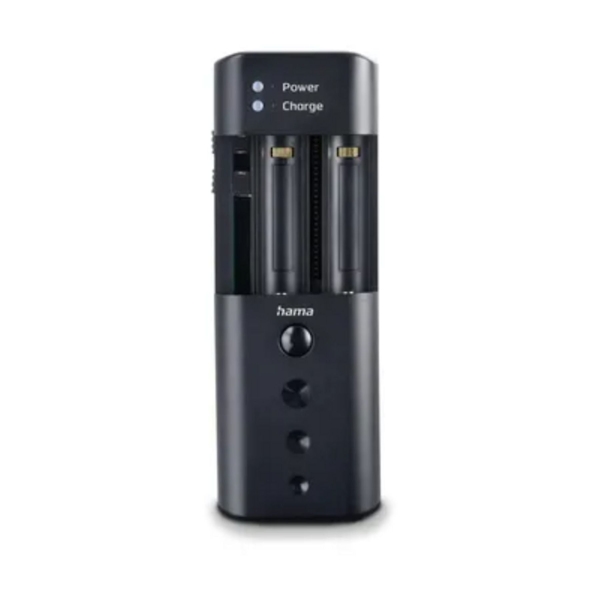 Hama Delta Travel Cargador Universal - Baterias 3,6V 3,7V 7,2V 7,4 V - Pilas AA y AAA - USB-C