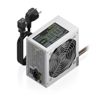 Aisens ASPC-500ATX-PSE Fuente de Alimentacion 500W ATX - Ventilador 120mm - OEM - Cable de Alimentacion Incluido - Color Plata