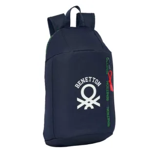 Safta Benetton Together Mini Mochila - Hombreras Ergonomicas - Bolsillo Frontal - Asa Superior - 8.5L - 220x100x390mm - Color Azul Marino