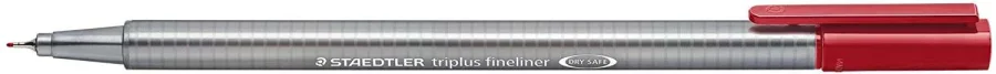 Staedtler Triplus Fineliner 334 Rotulador de Punta Fina - Trazo de 0.3mm - Tinta Base de Agua - Color Carmin Oscuro · Pack de 10 uds.